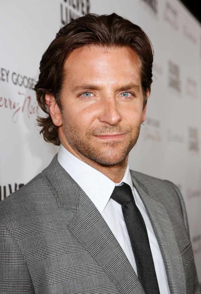 Bradley's gorgeous eyes stood out against his navy suit and tie at