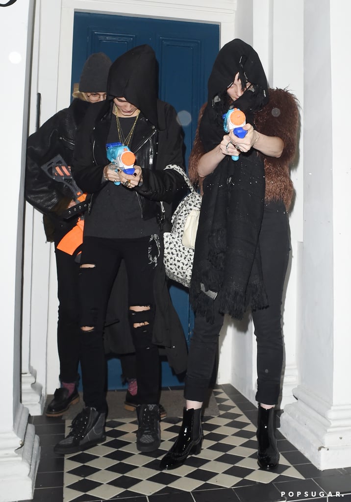 Cara Delevingne and St. Vincent Paparazzi Water Fight