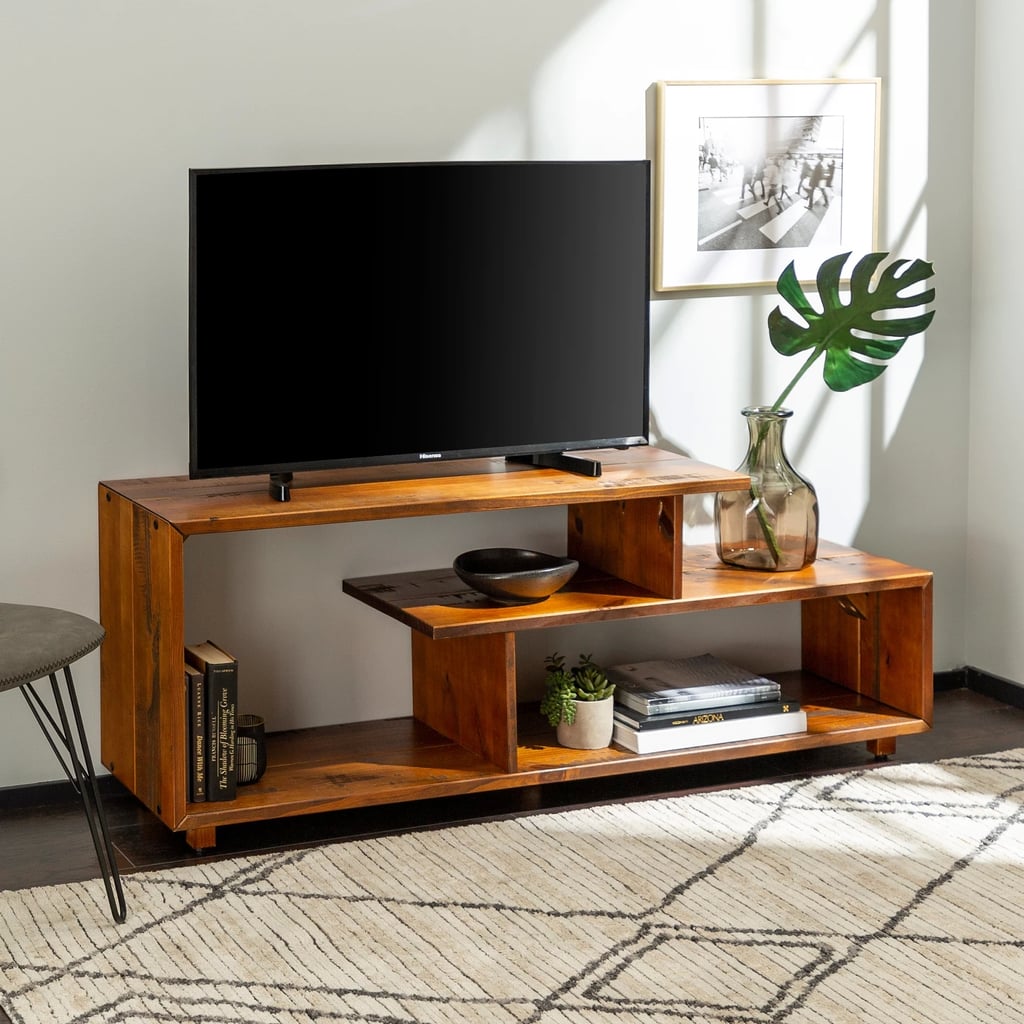 Rustic Modern Solid Wood TV Stand.webp
