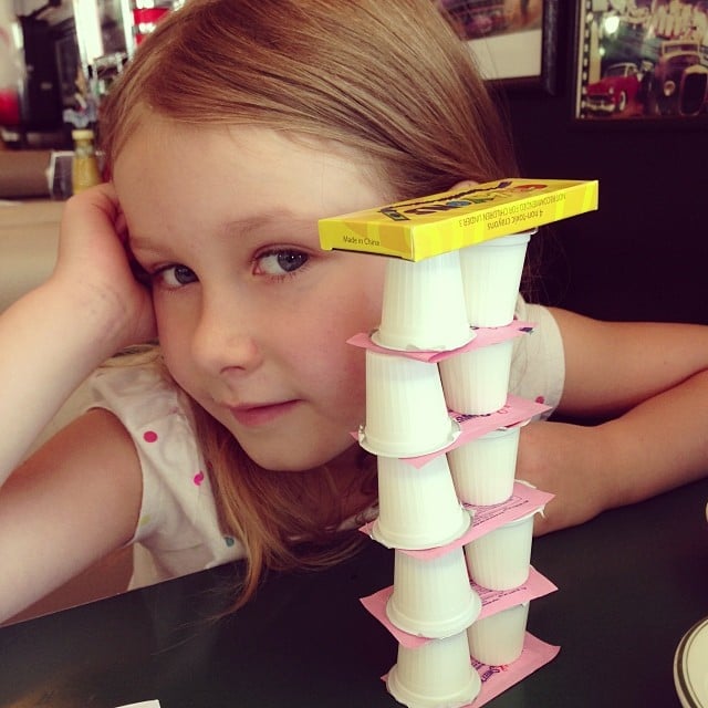 Stella McDermott showed off her architectural talent during a diner meal with her mom, Tori Spelling.
Source: Instagram user torianddean