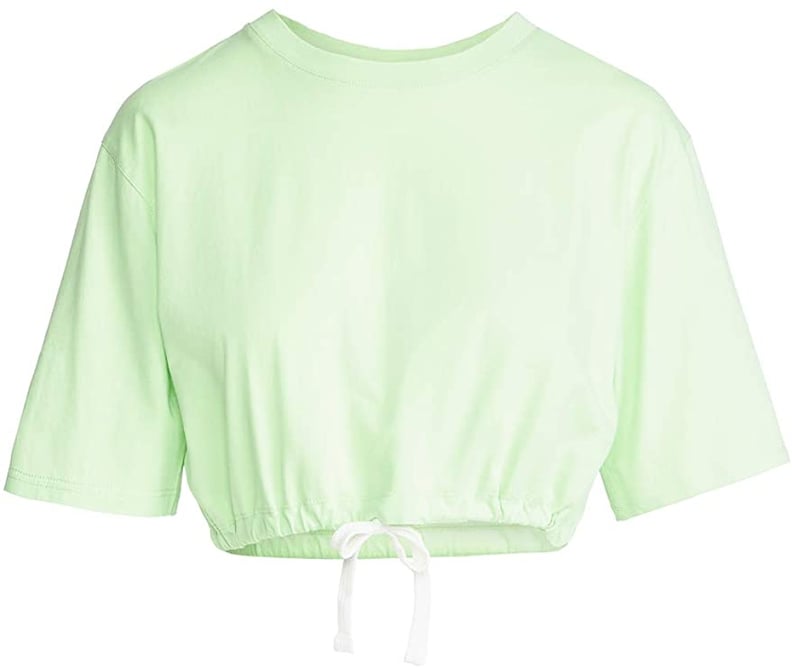 Les Girls Les Boys Women's Cropped Drawstring Tee