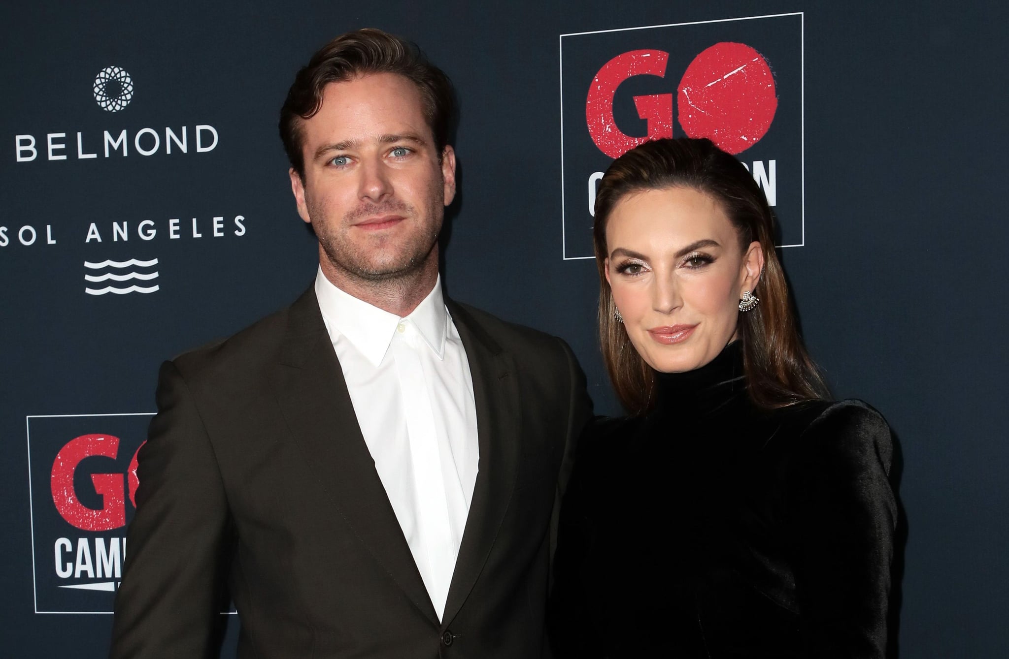 LOS ANGELES, CALIFORNIA - NOVEMBER 16: Armie Hammer and  Elizabeth Chambers attend the Go Campaign's 13th Annual Go Gala at NeueHouse Hollywood on November 16, 2019 in Los Angeles, California. (Photo by David Livingston/Getty Images)