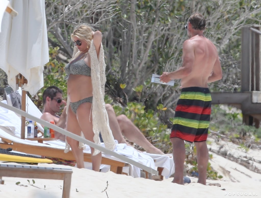 Jessica Simpson and Eric Johnson in the Bahamas April 2018