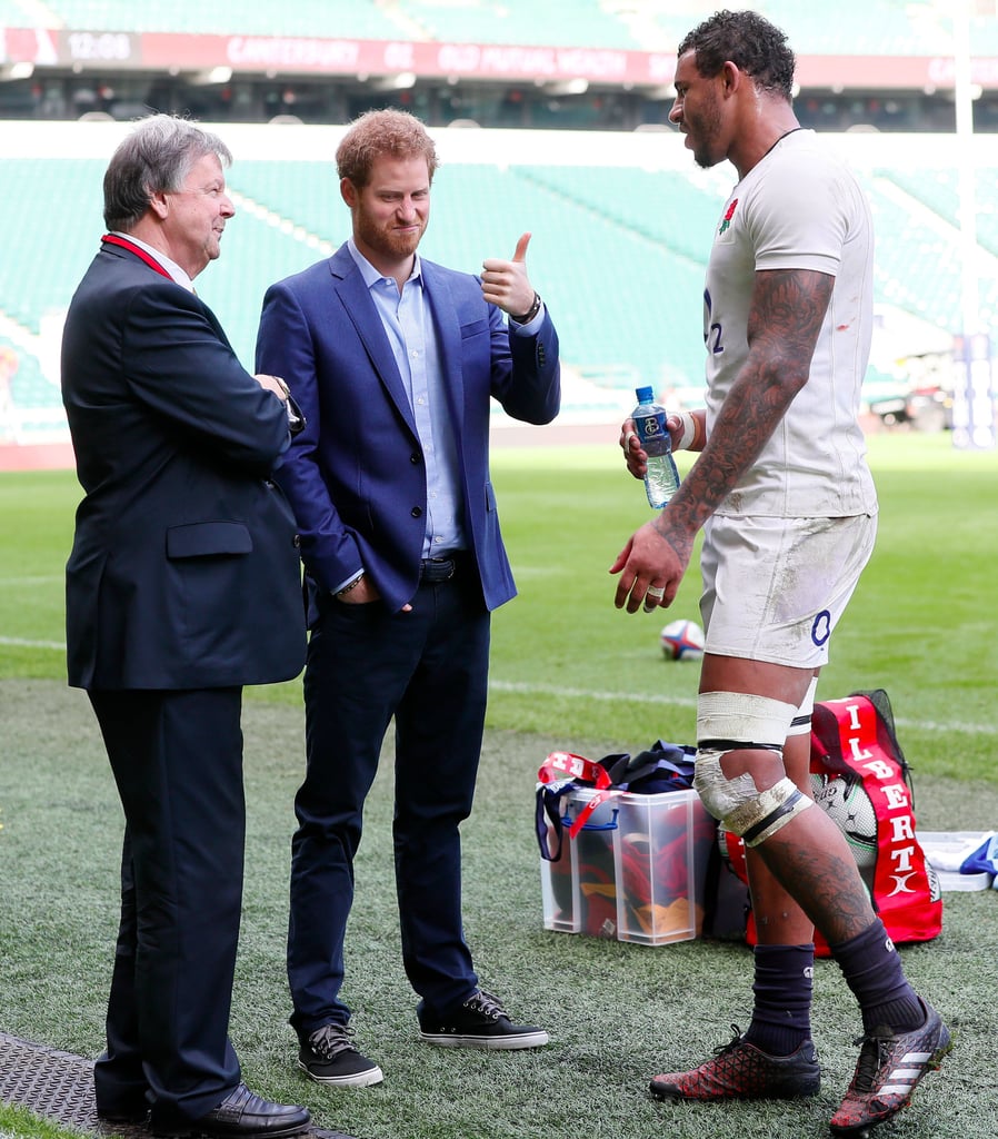 Prince Harry With English Rugby Team February 2017