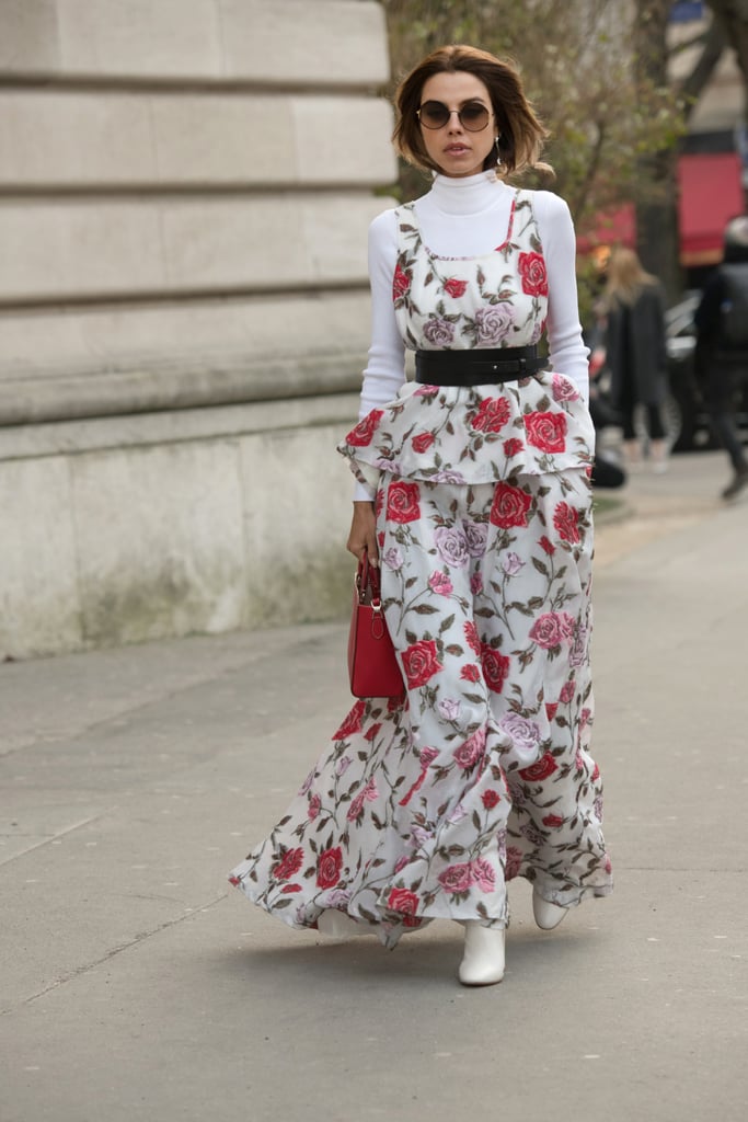 Florals Over a Turtleneck