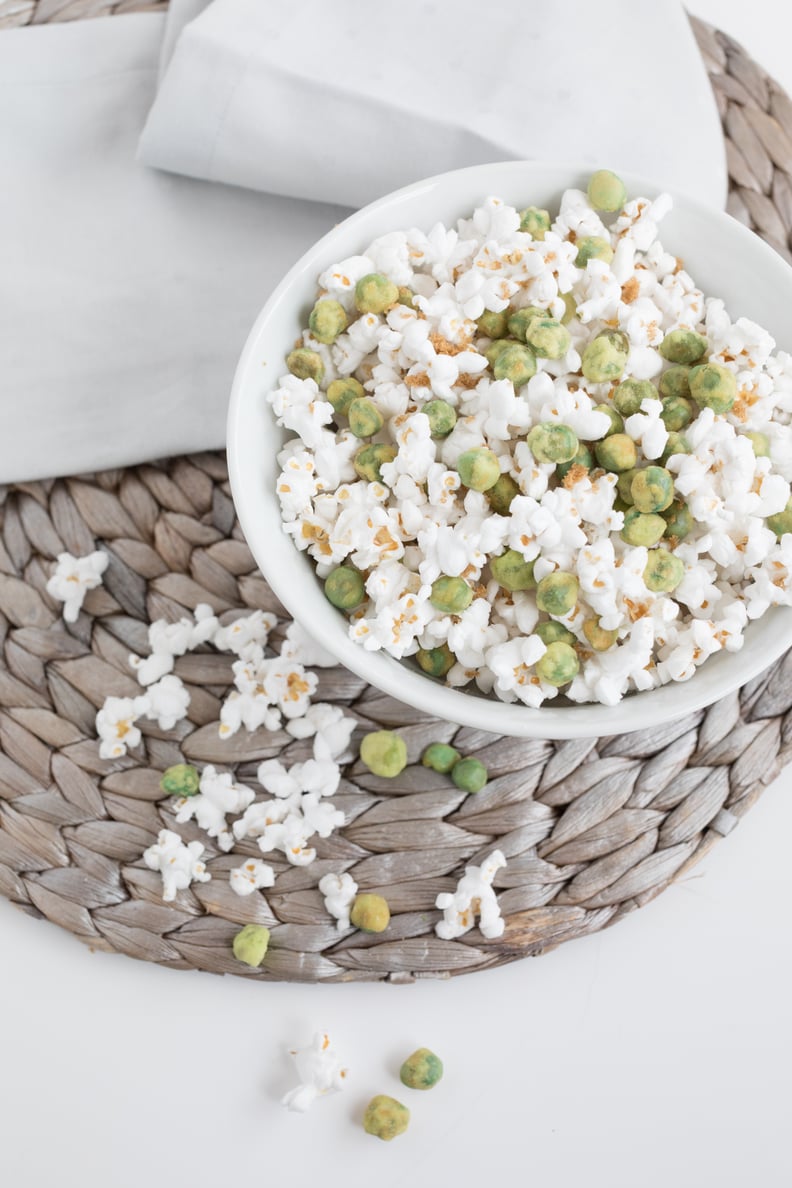 Brown Sugar Popcorn With Wasabi Green Peas