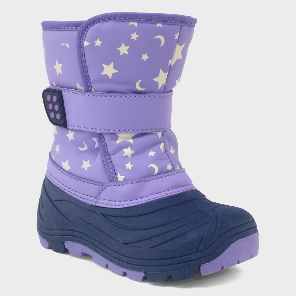 Size 1 zip up New Cat & Jack Girls' Nicole Zipper Black Winter Snow Boots 