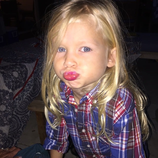 Maxwell's popsicle pout was the perfect accessory to her Fourth of July outfit!