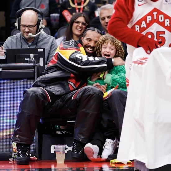 Drake and Adonis at a Toronto Raptors Game, Photos