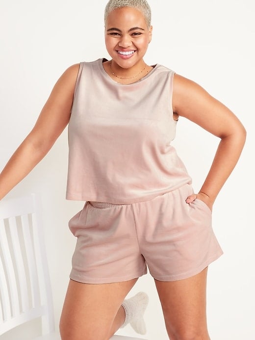 Old Navy Luxe Velvet Pajama T-shirt and 