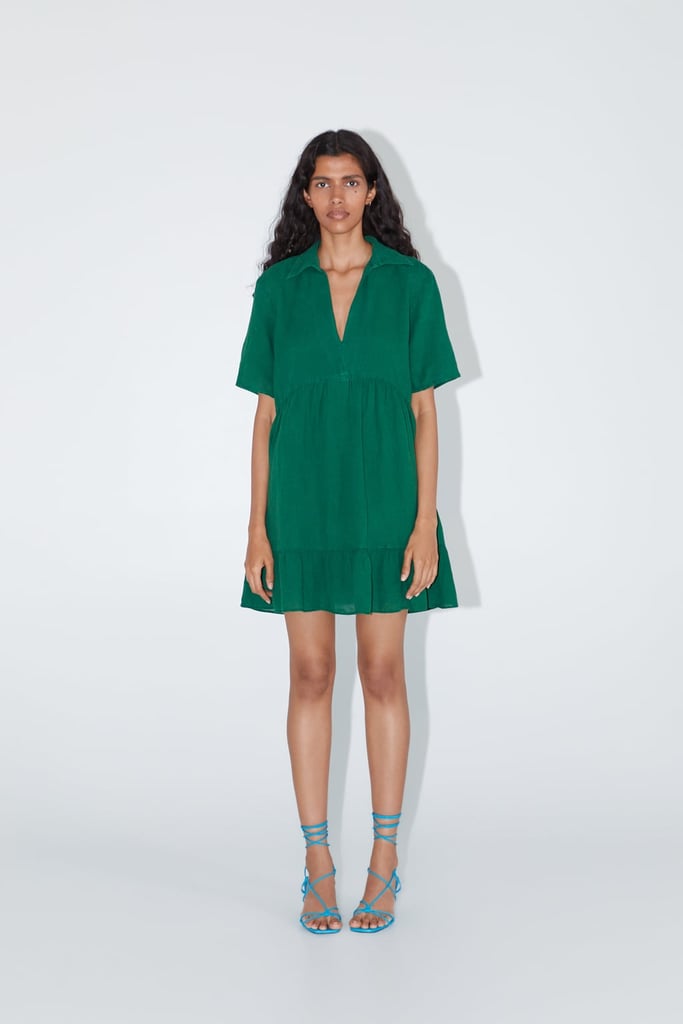 zara green dress 2019