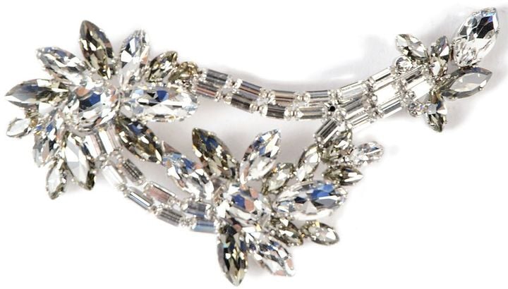 Alberta Ferretti Floral Rhinestone Brooch