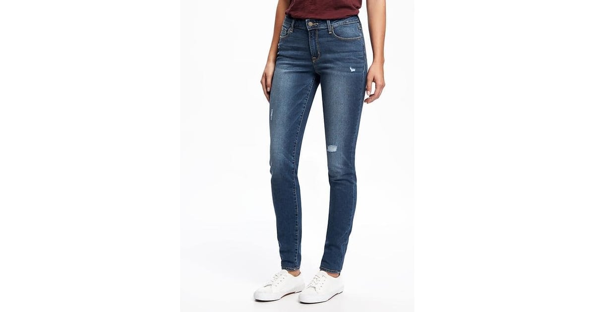 old navy mid rise skinny jeans