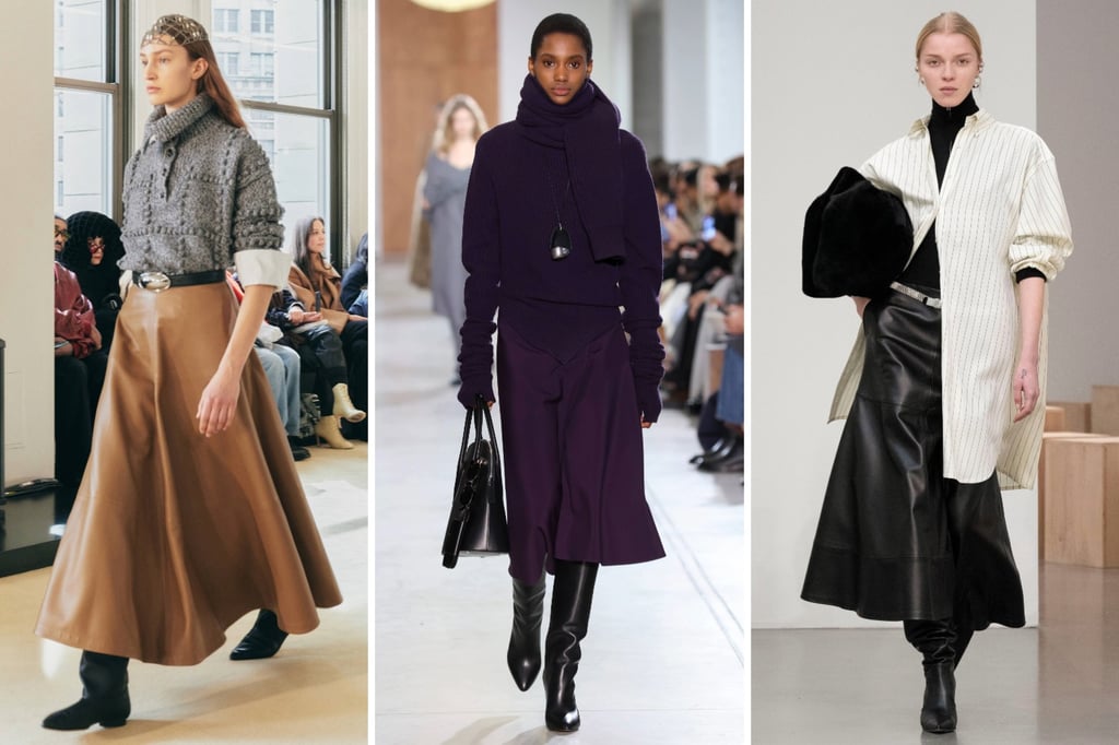 Look Back at Fall 2025 Trend: A-Line Midi Skirts