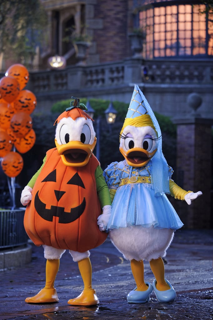 Donald and Daisy Duck are dressed for the occasion.