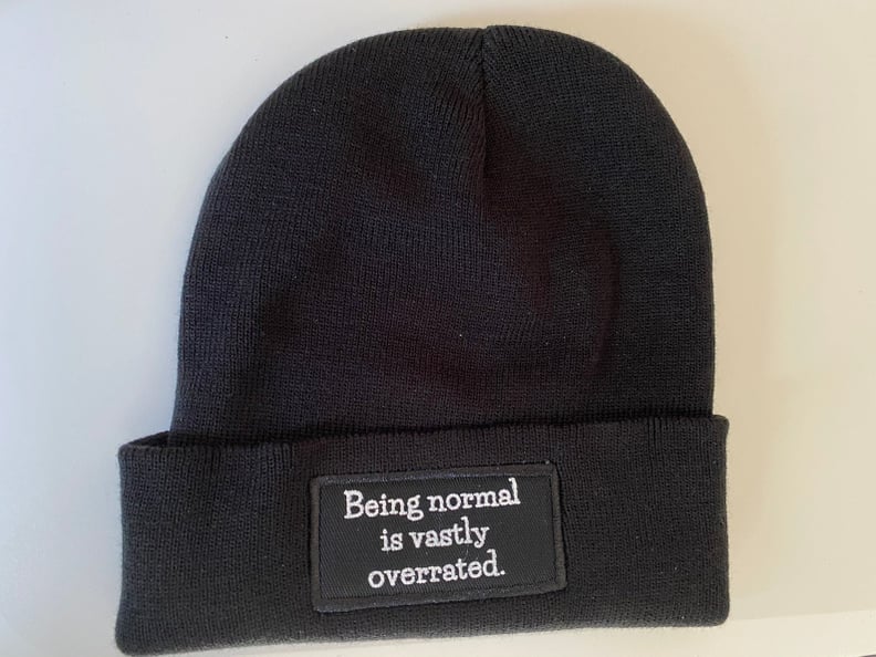 Being Normal Is Vastly Overrated Black Cuffed Beanie Skull Cap