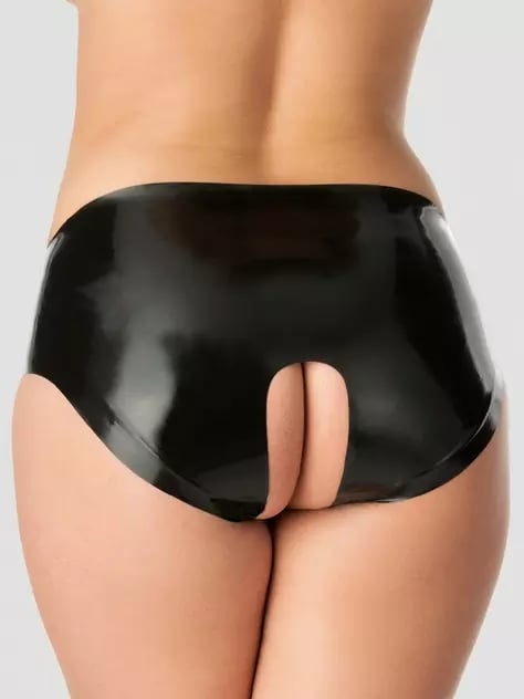 Latex Crotchless Panties