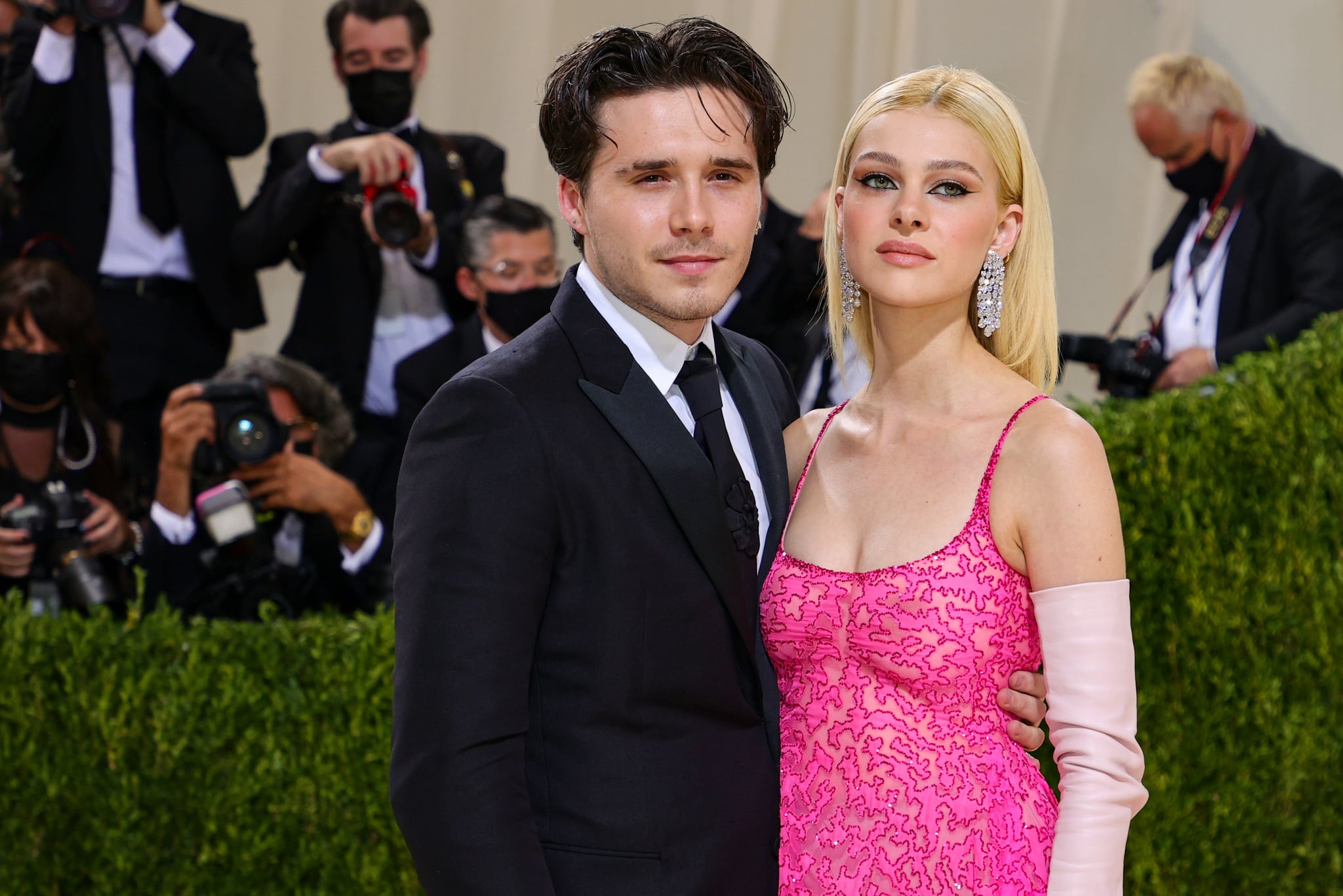 NEW YORK, NEW YORK - SEPTEMBER 13: Brooklyn Beckham and Nicola Peltz attend The 2021 Met Gala Celebrating In America: A Lexicon Of Fashion at Metropolitan Museum of Art on September 13, 2021 in New York City. (Photo by Theo Wargo/Getty Images)