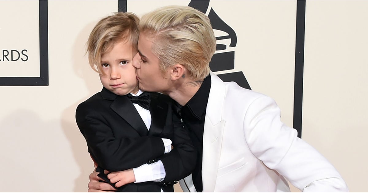 Justin Bieber and His Little Brother at the Grammys 2016 | POPSUGAR