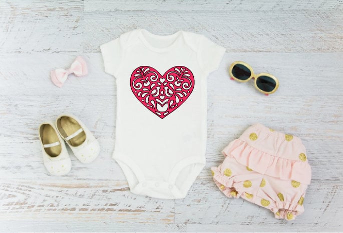 Happy Valentine's Day Onesie® Cute Heart Onesie® Gift for Valentine's Day 