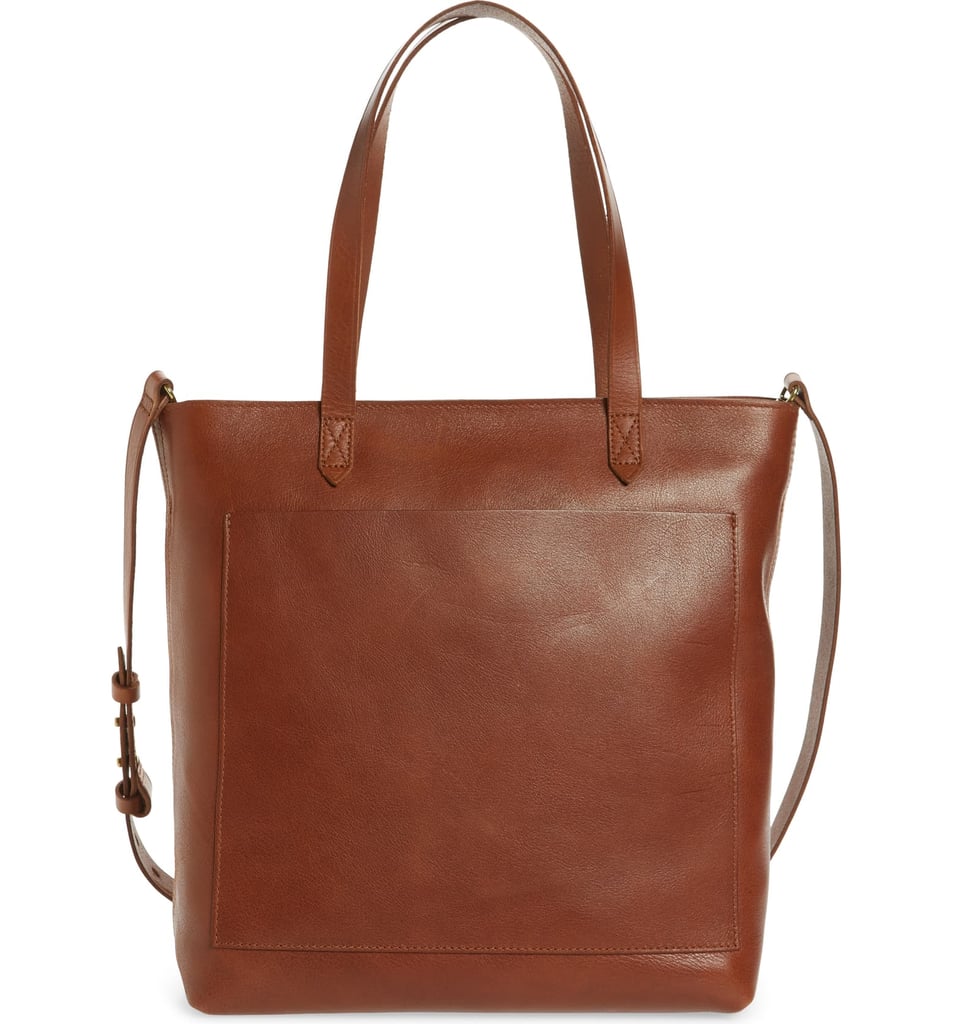 Madewell The Zip-Top Medium Transport Leather Tote