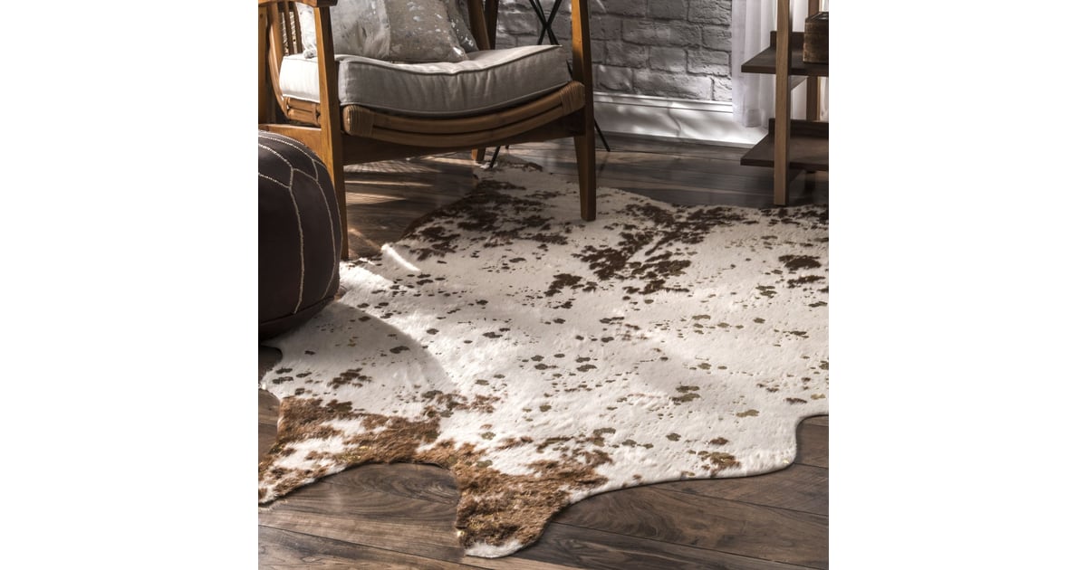 Rugs USA Vaquero Macchiato Faux Cowhide Off White Rug Decorating
