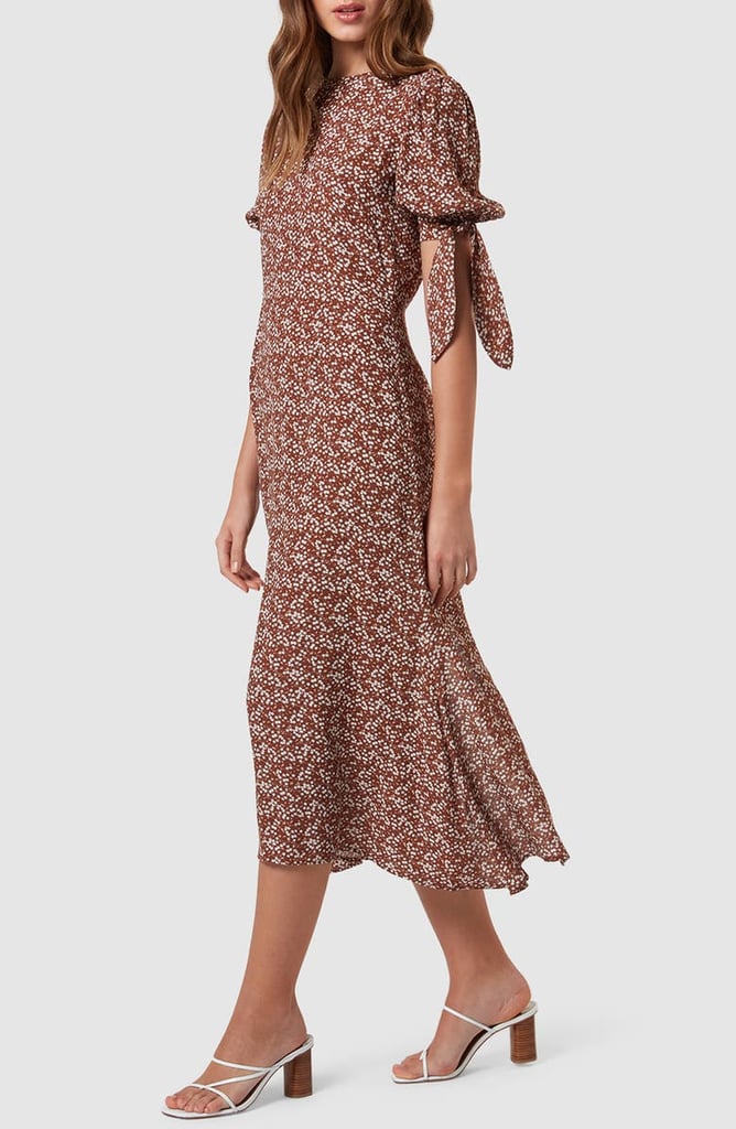 Charlie Holiday Jaime Tie Sleeve Midi Dress