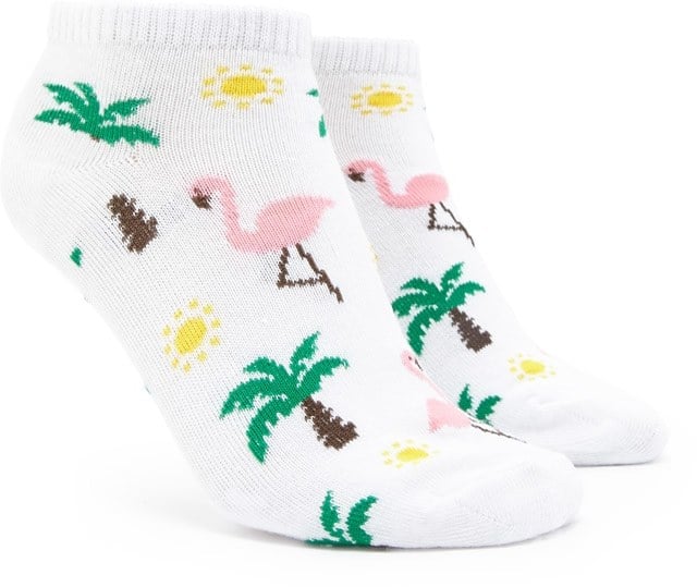 Forever 21 Flamingo Print Ankle Socks