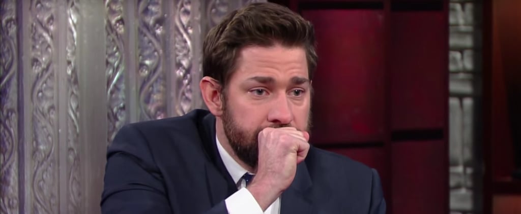 John Krasinski and Stephen Colbert's Fake Vomit-Off