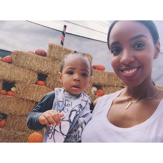 Kelly Rowland and Son at Pumpkin Patch Photos