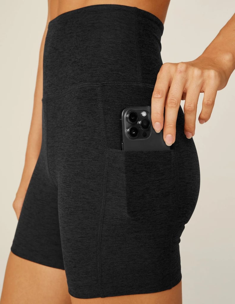 Beyond Yoga Spacedye Keep Pace 5" Pocket Short ($78)
I'm a huge Beyond Yoga fan for those aforementioned hot yoga classes. Their Spacedye fabric is extremely soft and doesn't budge, even when it feels like your entire body is melting.