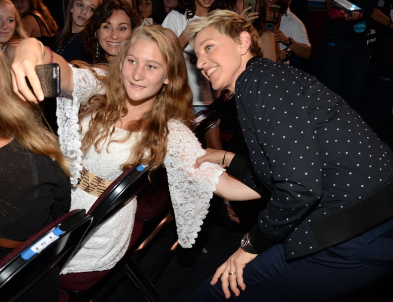 Ellen DeGeneres With a Fan