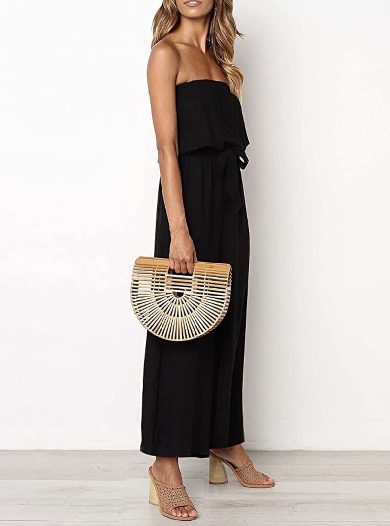 The Perfect Little Black Jumpsuit: Zesica Strapless Jumpsuit