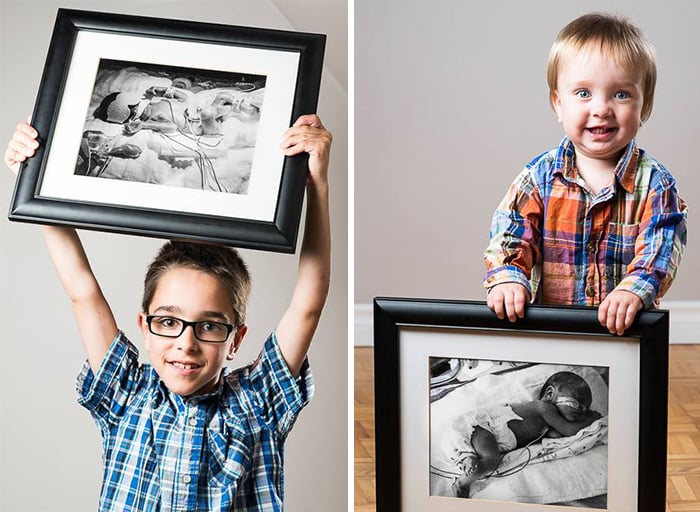 Felix, born at 23 weeks, and his brother Alexis, born at 32 weeks