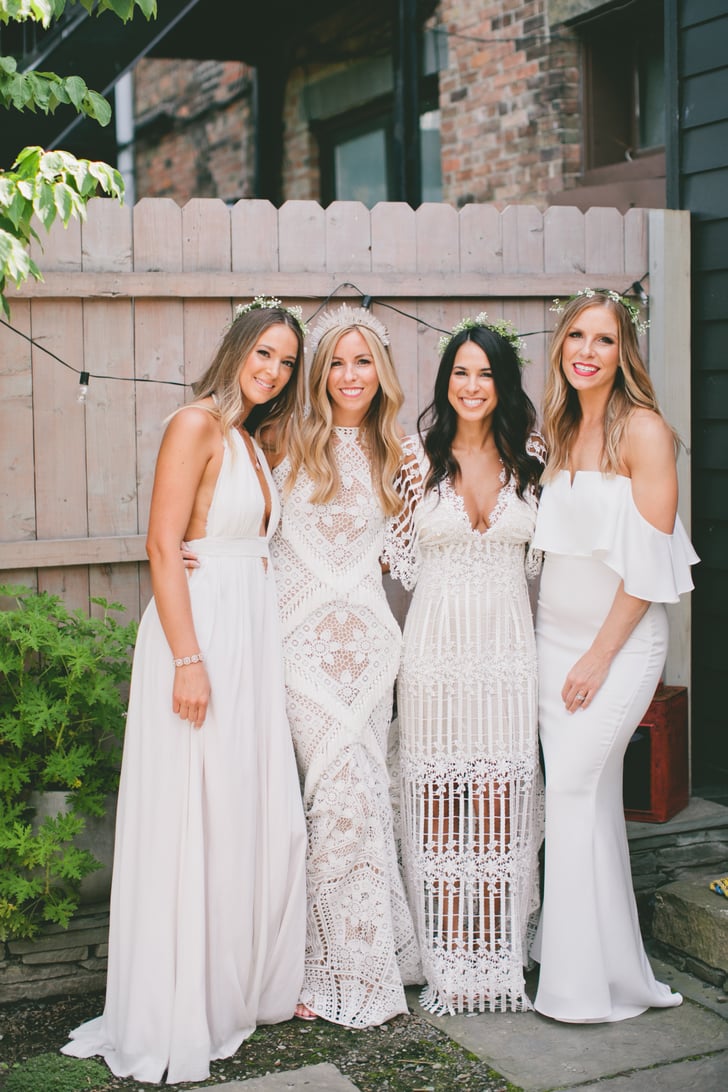 This Bride Had Her Bridesmaids Match Her In Different Styles Of