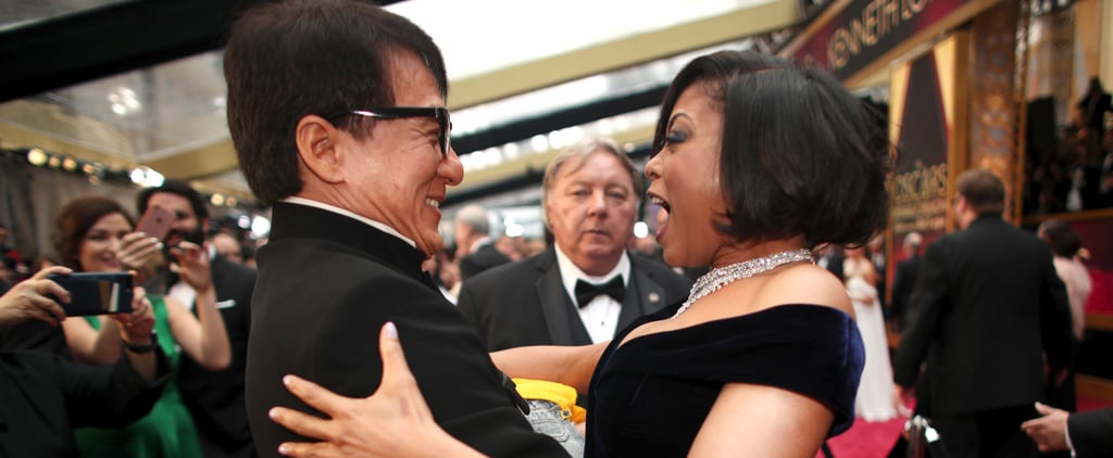 Taraji P. Henson and Jackie Chan Reunion at the 2017 Oscars