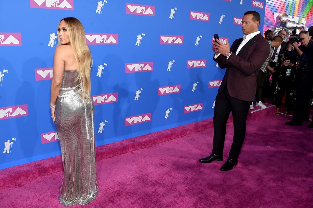 Jennifer Lopez and Alex Rodriguez at the VMAs 2018