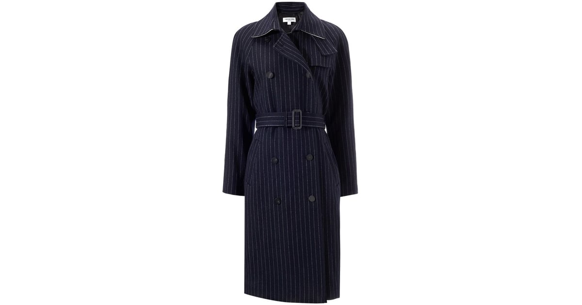 Eudon Choi Navy Pinstripe Belted Trench ($1,495) | Fall Coat Trends ...