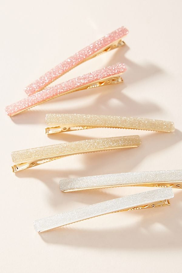 Speckled Mini Hair Clip Set by Anthropologie in Beige, Women's