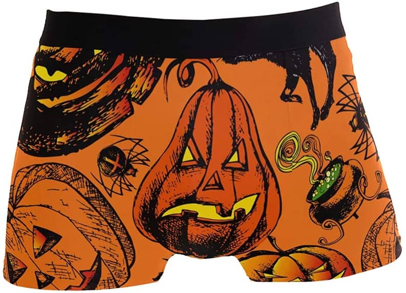  DOMIKING Halloween Ghost Boo Pumpkins Womens Underwear