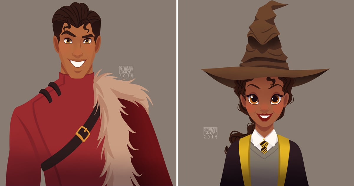 Disney Princesses Sorted Into Hogwarts Houses Artwork | POPSUGAR Smart  Living