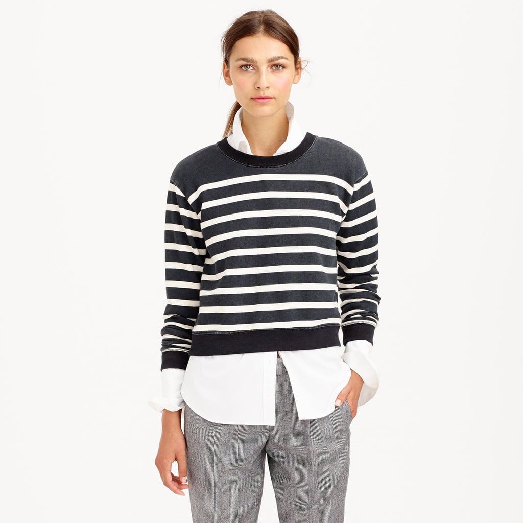 J.Crew Stripe Cropped Sweatshirt ($65)