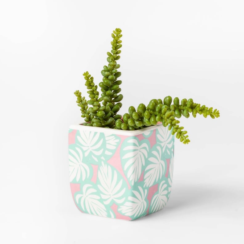 Palm Leaf Square Planter