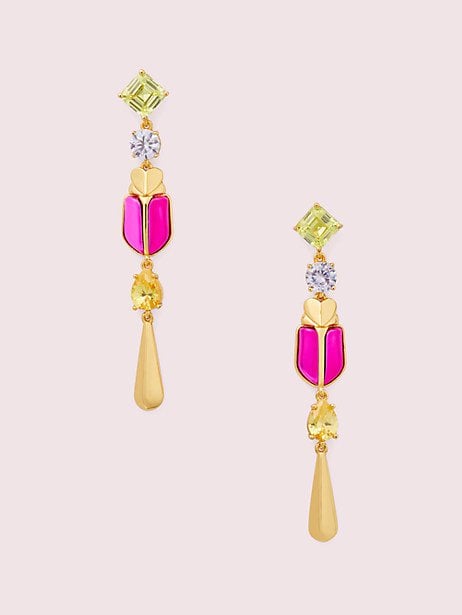 Kate Spade NY Love Bugs Beetle Linear Earrings