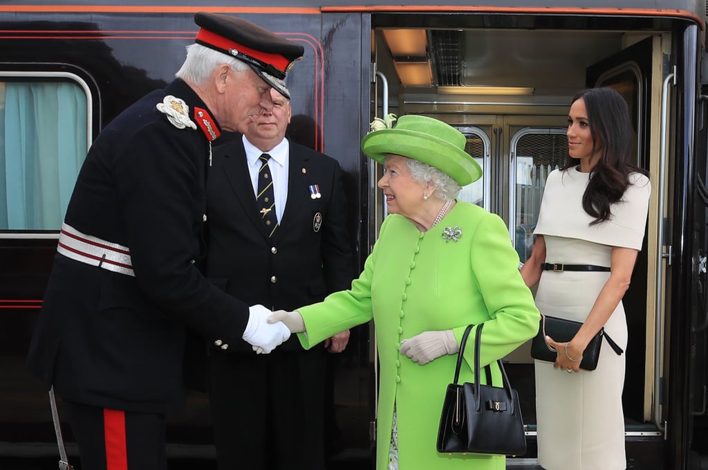 Queen Elizabeth II and Meghan Markle Cheshire Visit Pictures