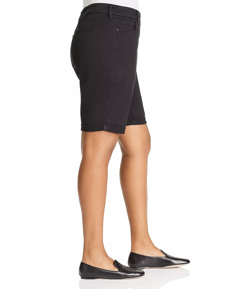 NYDJ Briella Roll-Cuff Bermuda Shorts in Black