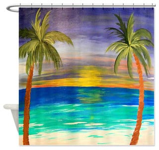 colorful shower curtain