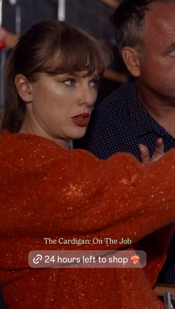 An Orange Cable-Knit Cardigan