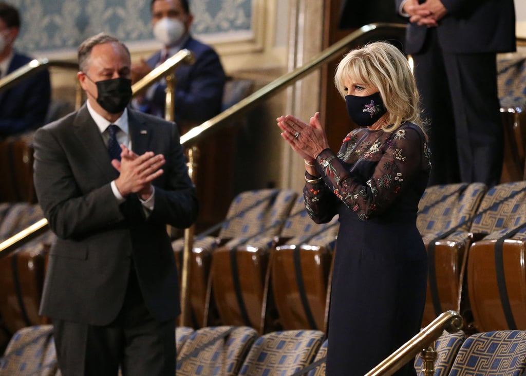 Jill Biden Wears Navy Version of Symbolic Inauguration Dress