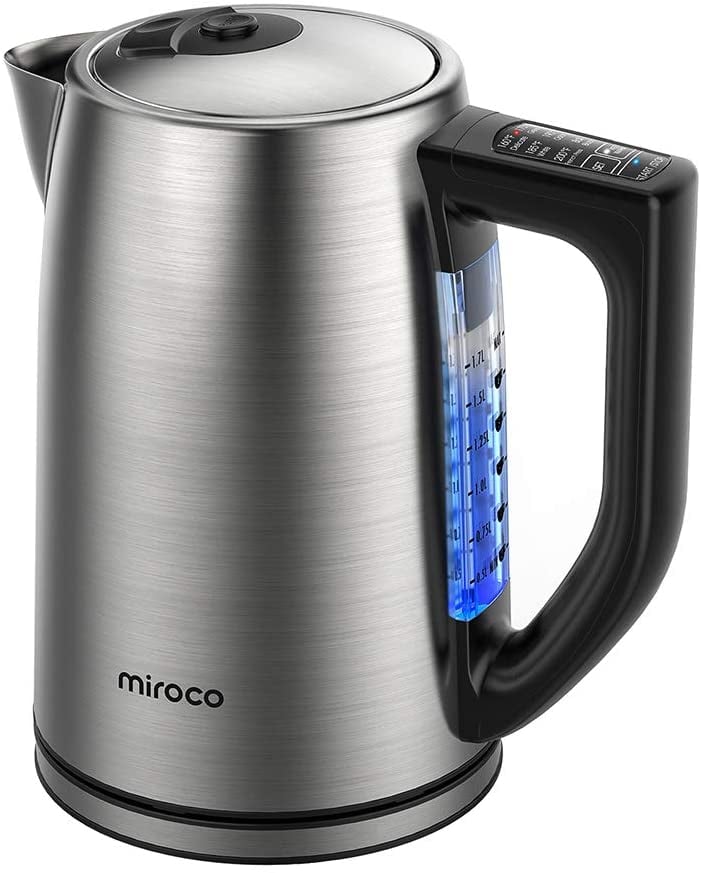 Miroco Electric Kettle Temperature Control Stainless Steel 1.7 L Tea